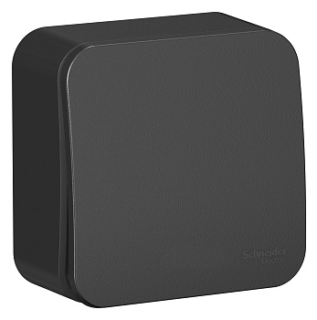 Выключатель одноклавишный BLANCA SE накладной с изолирующей пластиной антрацит в Уссурийске