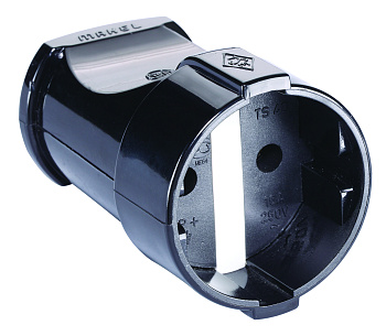 Штепсель MAKEL черный в Уссурийске