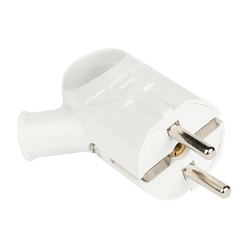 Вилка с кольцом з/к 16А 250В EKF PROxima белая в Уссурийске