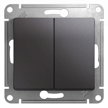 Выключатель 2кл Glossa графит в Уссурийске