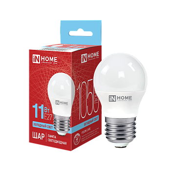 Лампа светодиодная LED-ШАР-VC 11Вт 230В Е27 6500К 1050Лм IN HOME в Уссурийске