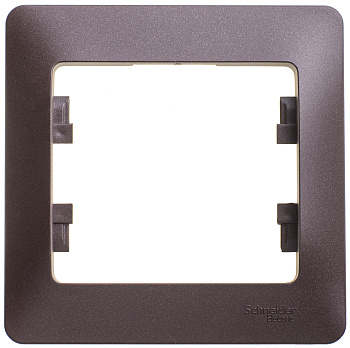 Рамка одинарная Glossa SE шоколад в Уссурийске