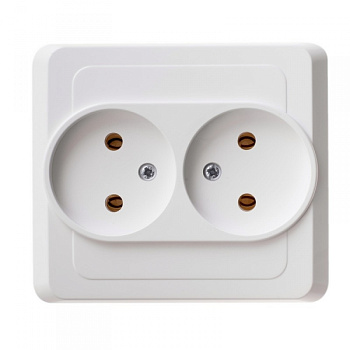 Розетка двойная ЭТЮД SE белая PC16-005B в Уссурийске