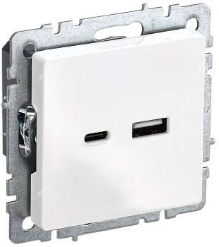 Розетка USB A+C 18Вт BRITE IEK белая в Уссурийске