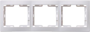 Рамка тройная КВАРТА IEK белая в Уссурийске