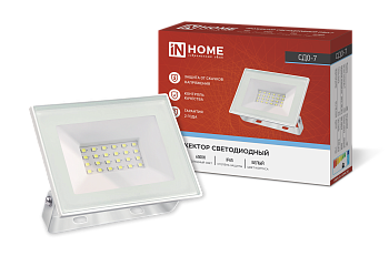 Прожектор светодиодный СДО-7 30Вт 230В 6500К IP65 белый IN HOME в Уссурийске