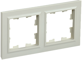 Рамка двойная BRITE IEK бежевая в Уссурийске