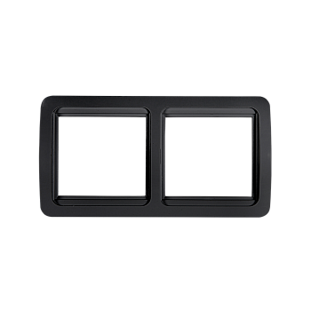 Рамка двойная горизонтальная CLASSICO черная 2302HB IN HOME в Уссурийске