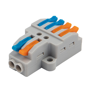 Разветвительная клемма REXANT с рычажком 2-4 0,08-4 мм с монтажной площадкой в Уссурийске