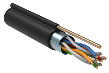 ITK Кабель связи витая пара F/UTP кат.5E 4х2х24AWG LDPE трос 12мм 305м в Уссурийске