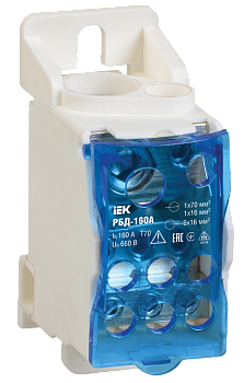 Распределительный блок на DIN-рейку РБД-160А  IEK в Уссурийске