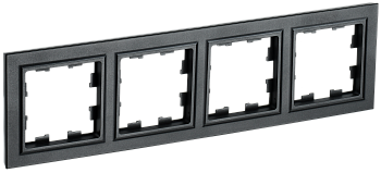 Рамка четырехместная BRITE IEK черная в Уссурийске