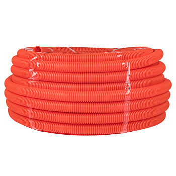 Труба гофрированная ПНД 32 Plast с зондом оранжевая (50м) EKF PROxima в Уссурийске