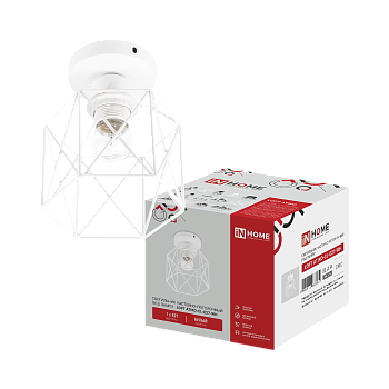 Светильник настенно-потолочный под лампу LOFT ATIKO-CL-E27-WH Е27 белый IN HOME в Уссурийске