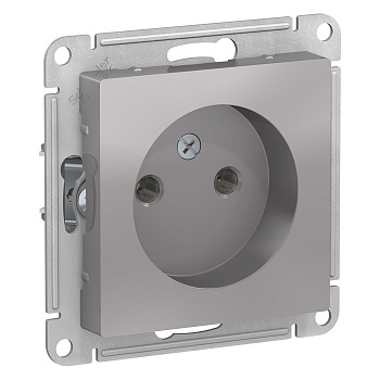 Розетка одинарная AtlasDesign SE алюминий в Уссурийске