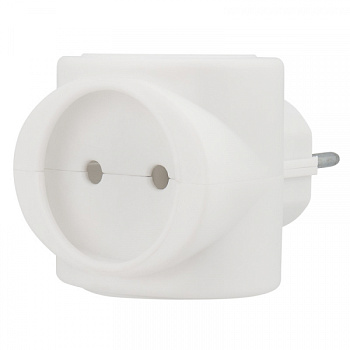Тройник электрический 6А б/з, 220 В белый REXANT в Уссурийске