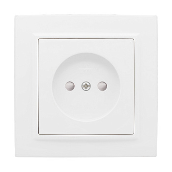 Розетка одинарная со шторками Минск EKF белая в Уссурийске