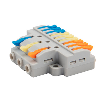 Разветвительная клемма REXANT с рычажком 3-9 0,08-4 мм с монтажной площадкой в Уссурийске