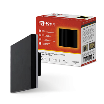 Светильник уличный светодиодный ДБУ HALO-S1530BL 15Вт 3000К IP54 150x50мм квадратный черный IN HOME в Уссурийске