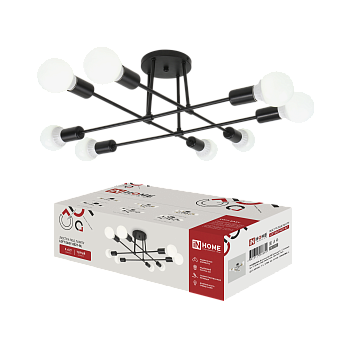 Светильник потолочный под лампу LOFT EASY-8E27-BL 8хЕ27 черный IN HOME в Уссурийске