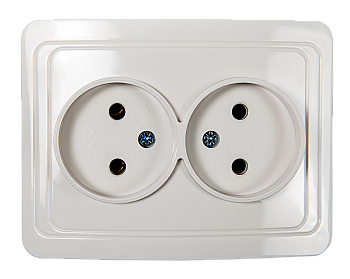 Розетка двойная CLASSICO белая 2102 IN HOME в Уссурийске
