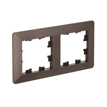 Рамка двойная AtlasDesign AIR SE мокко/дымчатая черная в Уссурийске