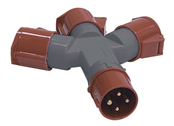 Адаптер трехлучевой TS1013-214 3Р+РЕ 16А 380В IP44 IEK в Уссурийске