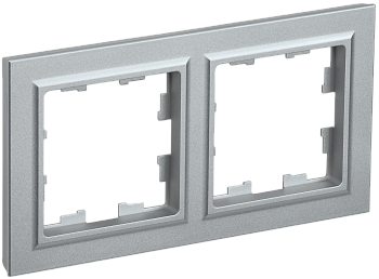 Рамка двойная BRITE IEK алюминий в Уссурийске