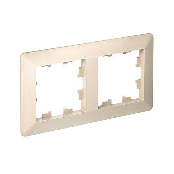 Рамка двойная AtlasDesign AIR SE бежевая/дымчатая белая в Уссурийске