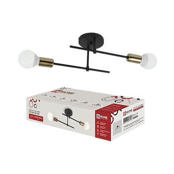 Люстра под лампу LOFT EASY-2E27-BLT 2хЕ27 черный, латунь IN HOME в Уссурийске