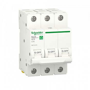 Автоматический выключатель Resi9 3Р 16А 6,0кА характеристика C Schneider Electric в Уссурийске