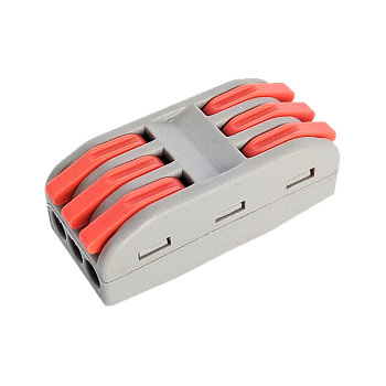 Клемма проходная КП 222-2413 с рычагами 3 полюса 0.08-2.5/4мм2 (10шт./уп.) IN HOME в Уссурийске