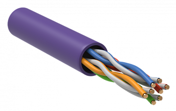ITK Кабель связи витая пара U/UTP кат.5E 4х2х24AWG LSZH фиолетовый 305м в Уссурийске
