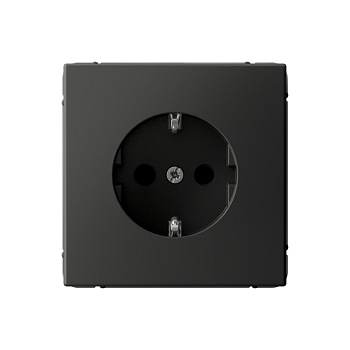 ARTGALLERY РОЗЕТКА с заземлением со шторками, 16А, механизм, БАЗАЛЬТ в Уссурийске