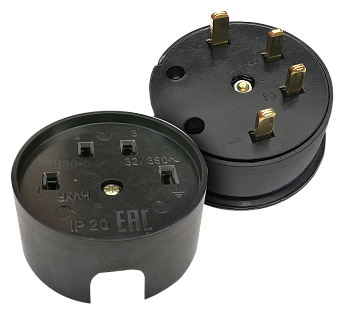 Разъем печной РШ/ВШ карболитовый 25А 380В черный 9112 IN HOME в Уссурийске