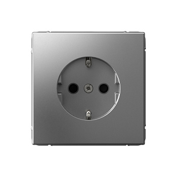 ARTGALLERY РОЗЕТКА с заземлением со шторками, 16А, механизм, СТАЛЬ в Уссурийске