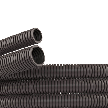 Труба ПА 6 гофрированная DN36мм, ПВ-0, Dвн 36,3 мм, Dнар 42,5 мм, цвет тёмно-серый, без протяжки DKC в Уссурийске