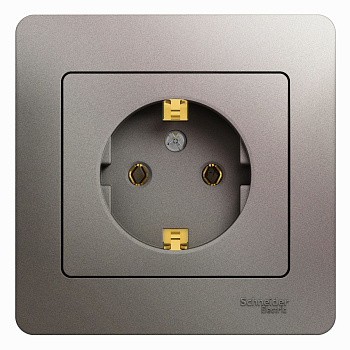 Розетка одинарная Glossa SE платина в сборе в Уссурийске