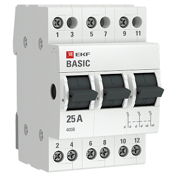 Трехпозиционный переключатель 3P 25А EKF Basic в Уссурийске