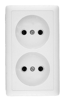 Розетка двойная ХИТ SE накладная белая в Уссурийске