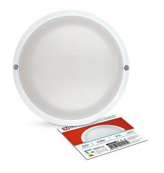 Светильник светодиодный герметичный СПП 2065-КРУГ 20Вт 6500К 1800Лм IP65 155мм IN HOME в Уссурийске