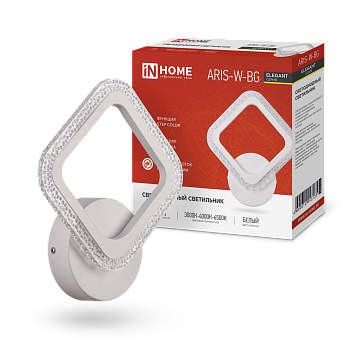 Светильник светодиодный ELEGANT ARIS-W-BG 15Вт 230В 3000-6500K 1200Лм STEP COLOR белый IN HOME в Уссурийске