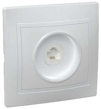 Розетка телефонная КВАРТА IEK белая в Уссурийске