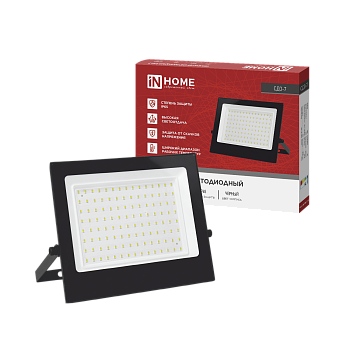Прожектор светодиодный СДО-7 100Вт 230В 4000К IP65 черный IN HOME в Уссурийске