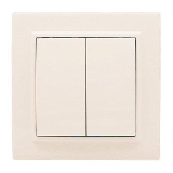 Выключатель 2-клавишный СП 10А бежевый Минск EKF в Уссурийске