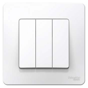 Выключатель трехклавишный BLANCA SE белый в Уссурийске