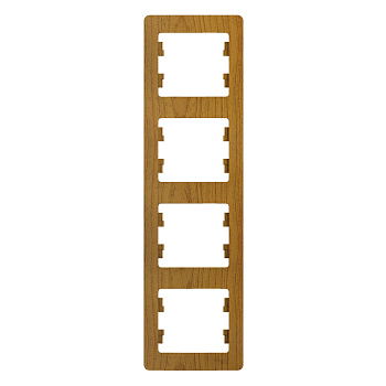 Рамка четырехместная вертикальная Glossa SE дуб в Уссурийске