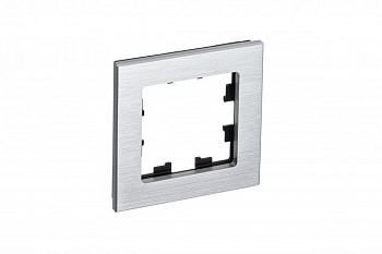 Рамка одинарная AtlasDesign Nature SE металл серебро в Уссурийске