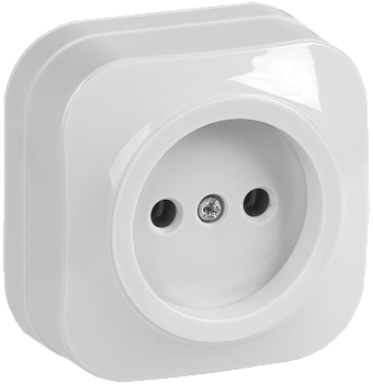 Розетка 1ая без з/к НАКЛАДНАЯ 10А GLORY белая РС20-2-ХБ IEK в Уссурийске