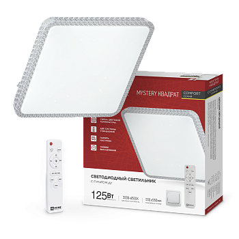 Светильник светодиодный COMFORT MYSTERY КВАДРАТ 125Вт 230В 3000-6500K 10000Лм 550x80мм с пультом ДУ IN HOME в Уссурийске